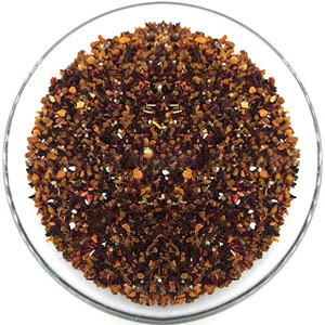 Dried hibiscus sabdariffa mixed with dried apple dice, blackcurrant, dried strawberry and dried raspberry