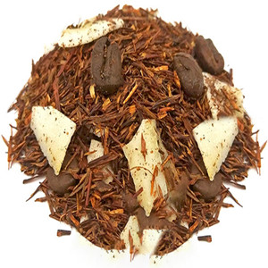 Dried canary flower mixed with coffee bean and dried coconut slice