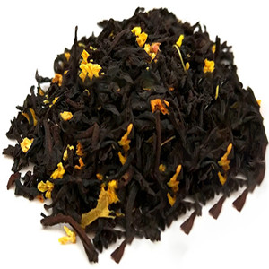 Ceylon black tea leaves mixed with dried osmanthus