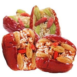 Dried Red Date mixed with Walnut Kernel, Goji Berry and Raisin