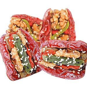 Dried Red Date mixed with Walnut Kernel, Dried Kiwi, Goji Berry, Raisin and Honey